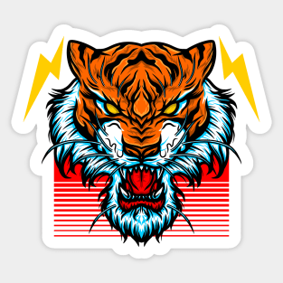 tiger bolt Sticker